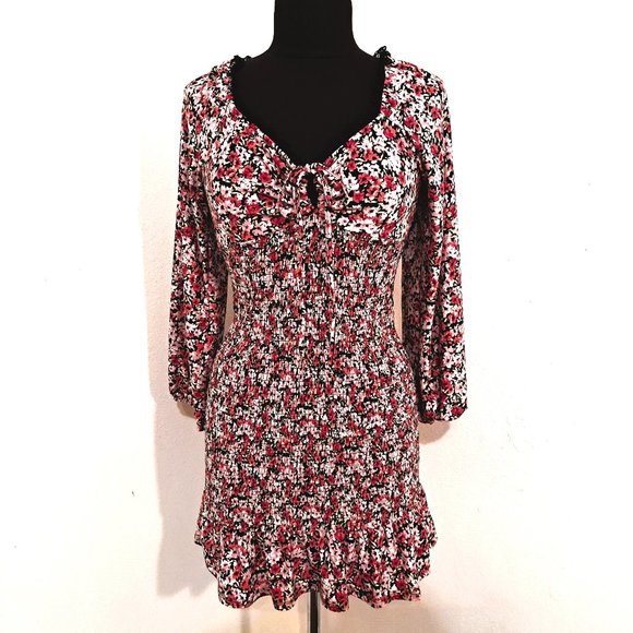 Almost Famous Dresses & Skirts - Almost Famous Juniors Dress Pink Long Sleeve Size L Preowned Good Condit…